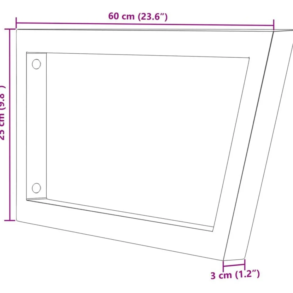 vidaXL Soportes estante de lavabo 2 unidades trapecio acero Blanco Outlet
