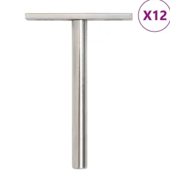 vidaXL Accesorios De Bricolaje-Soportes flotantes para estantes 12uds invisibles acero carbono