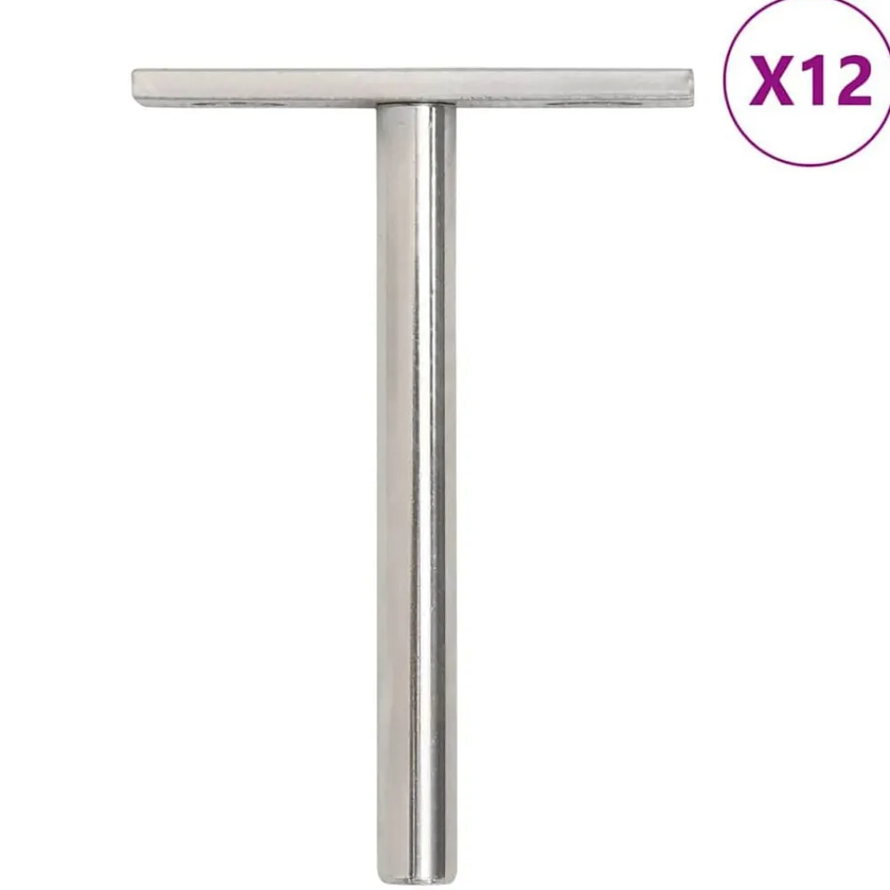 vidaXL Accesorios De Bricolaje-Soportes flotantes para estantes 12uds invisibles acero carbono