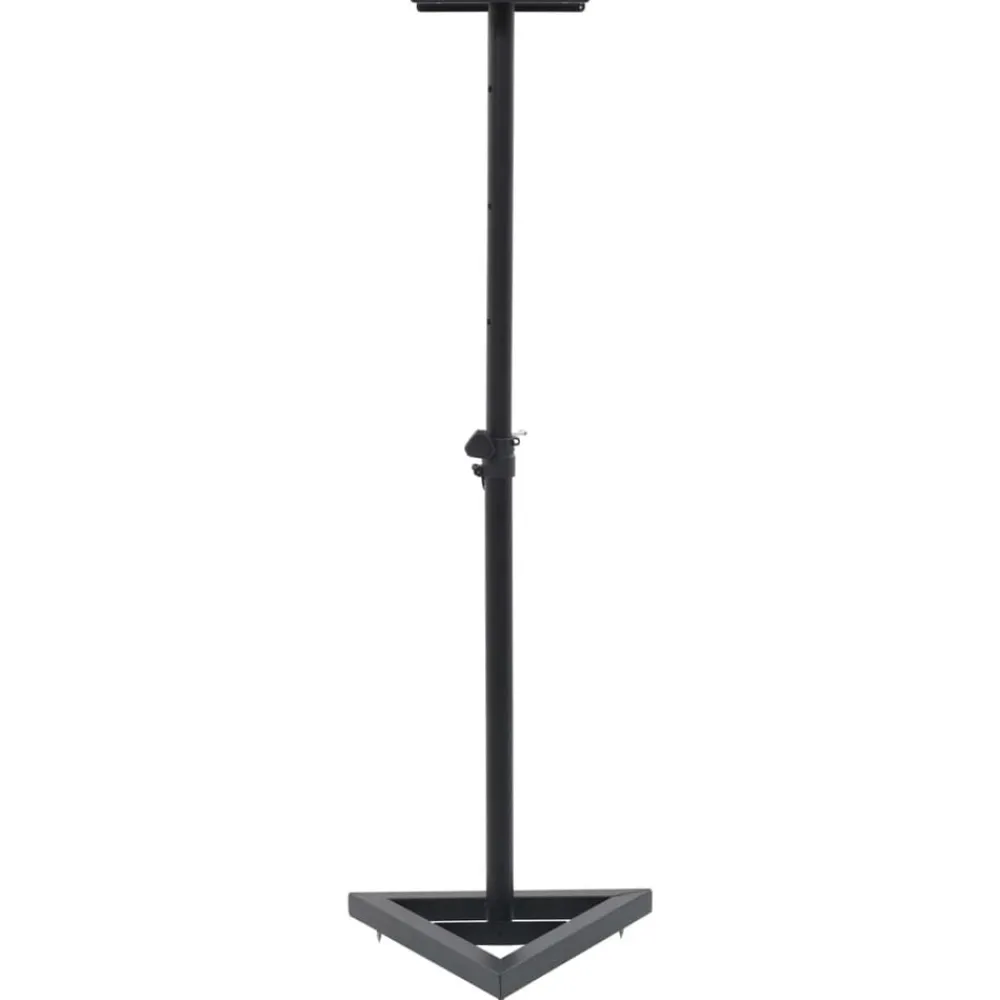vidaXL Electrónica-Soportes para altavoces de estudio 2 unidades acero negro