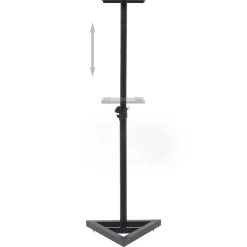 vidaXL Electrónica-Soportes para altavoces de estudio 2 unidades acero negro