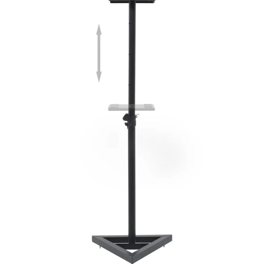 vidaXL Electrónica-Soportes para altavoces de estudio 2 unidades acero negro