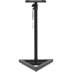vidaXL Electrónica-Soportes para altavoces de estudio 2 unidades acero negro