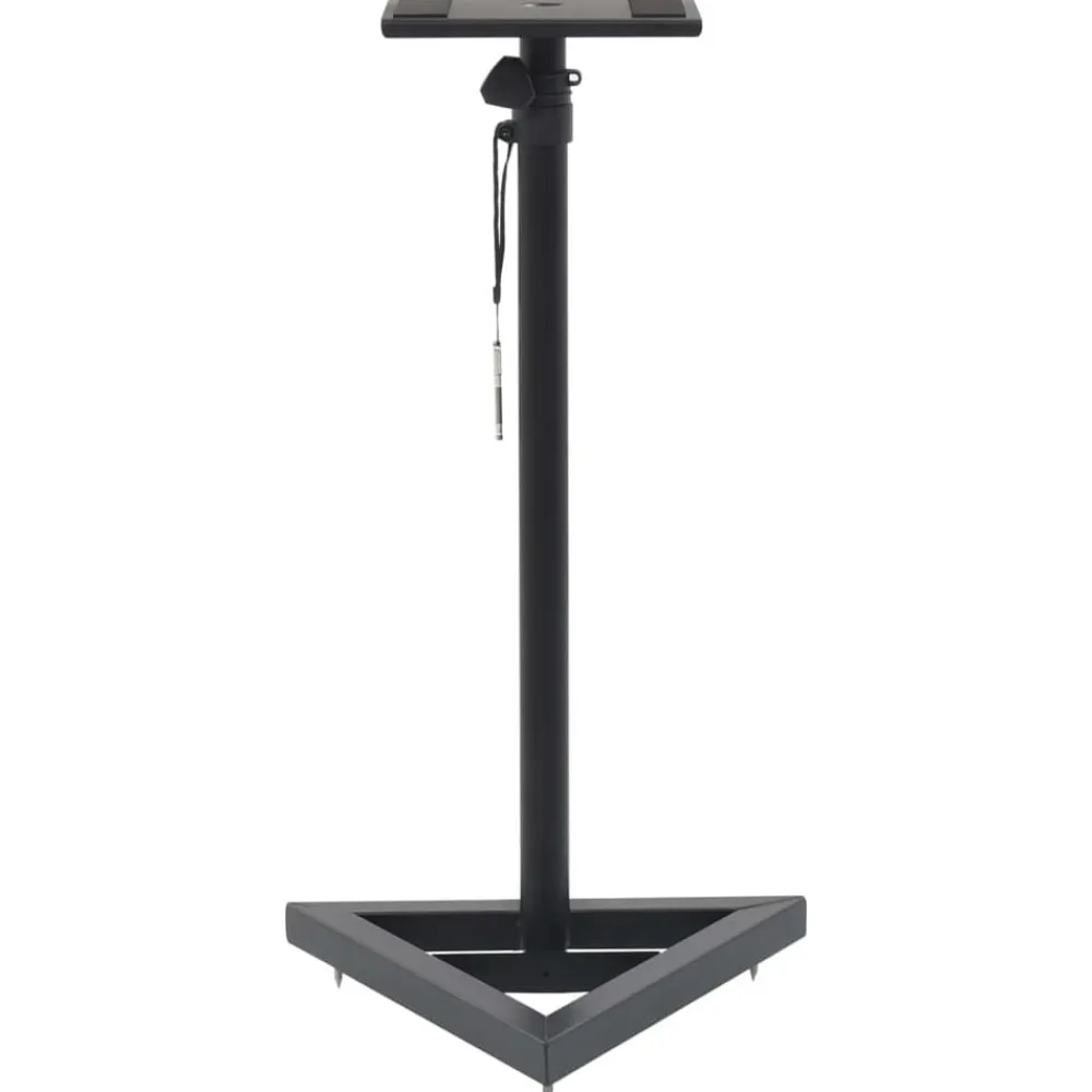 vidaXL Electrónica-Soportes para altavoces de estudio 2 unidades acero negro