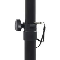 vidaXL Electrónica-Soportes para altavoces de estudio 2 unidades acero negro