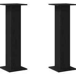 vidaXL Electrónica-Soportes para Altavoces 2 pcs Roble Negro