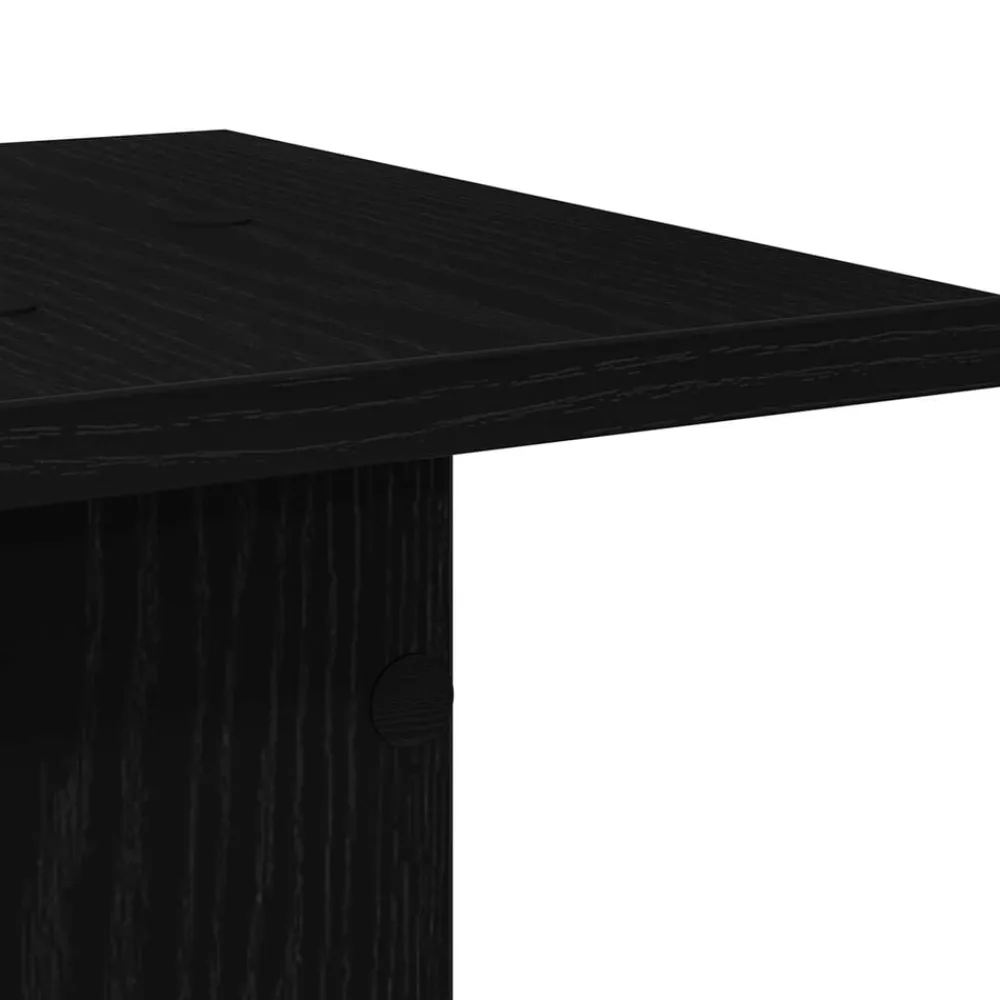 vidaXL Electrónica-Soportes para Altavoces 2 pcs Roble Negro