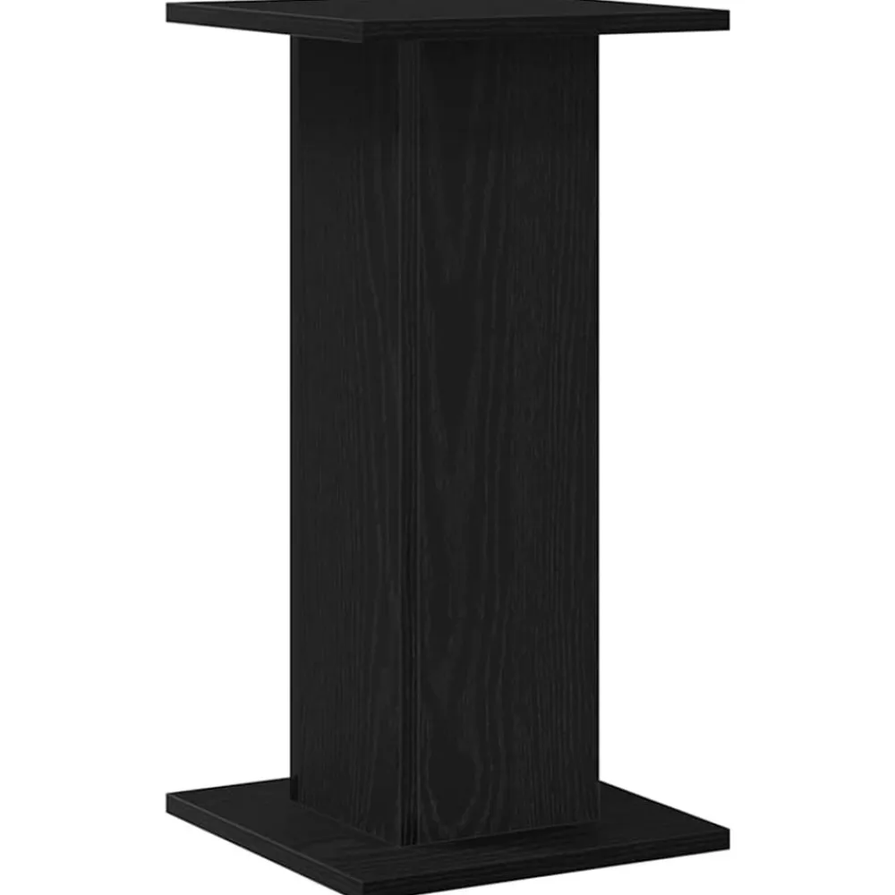 vidaXL Electrónica-Soportes para Altavoces 2 pcs Roble Negro