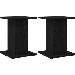 vidaXL Electrónica-Soportes para Altavoces 2 pcs Roble Negro