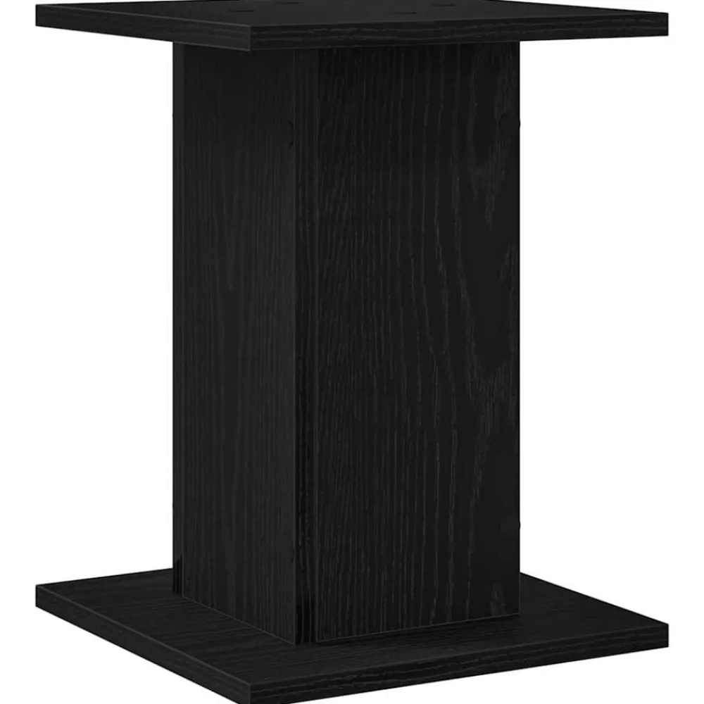 vidaXL Electrónica-Soportes para Altavoces 2 pcs Roble Negro