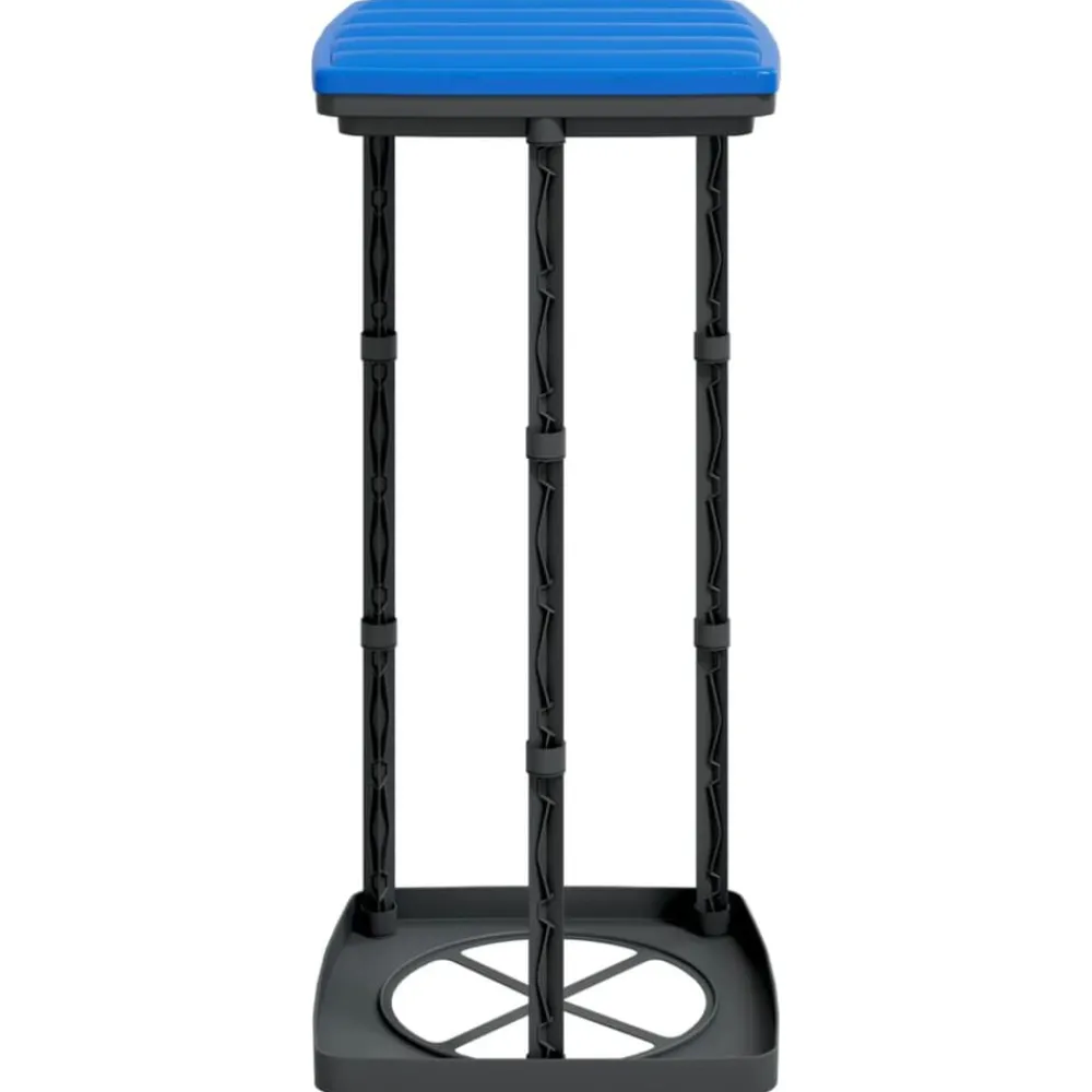vidaXL Productos Del Hogar-Soportes para bolsas de basura 2 uds PP negro y azul 60 L