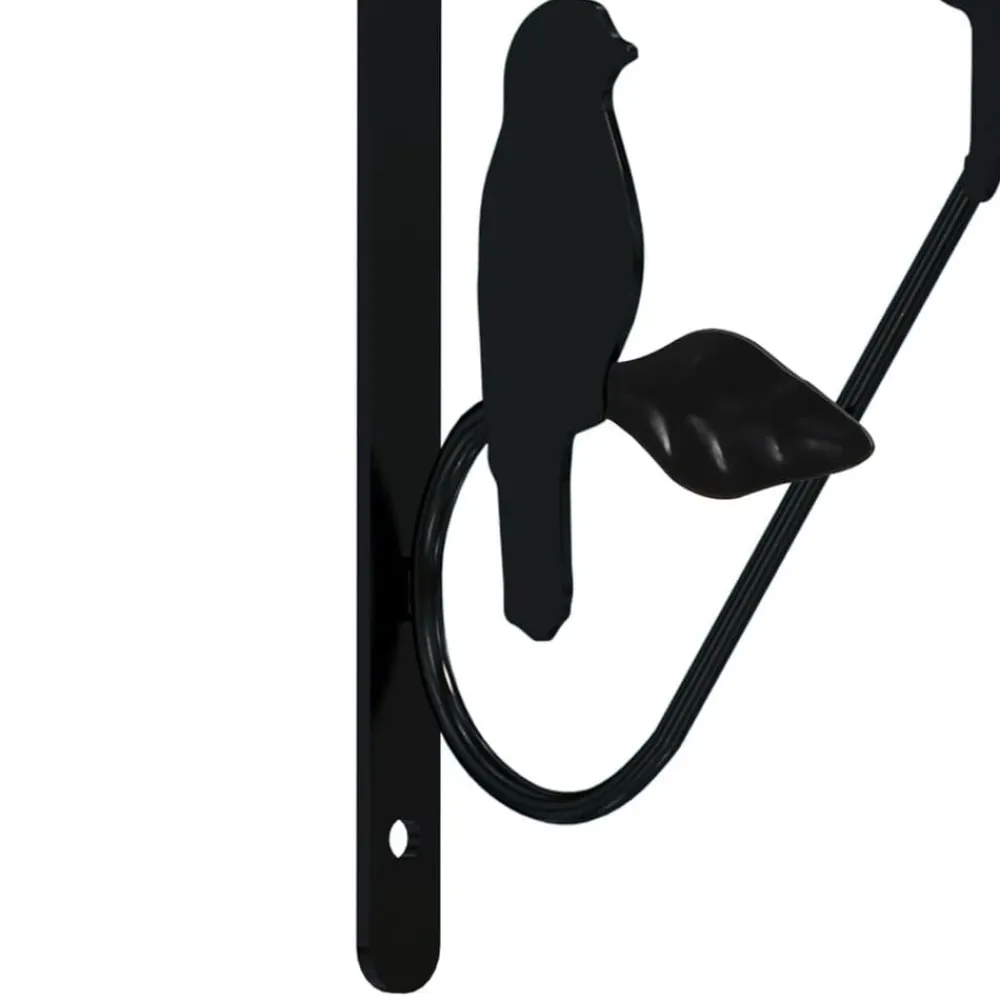 vidaXL Soportes para cestas colgantes 4 unidades acero negro Hot