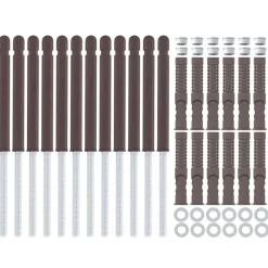 vidaXL Soportes para estantes flotantes 12 pcs Beige Ø10 x 170 mm