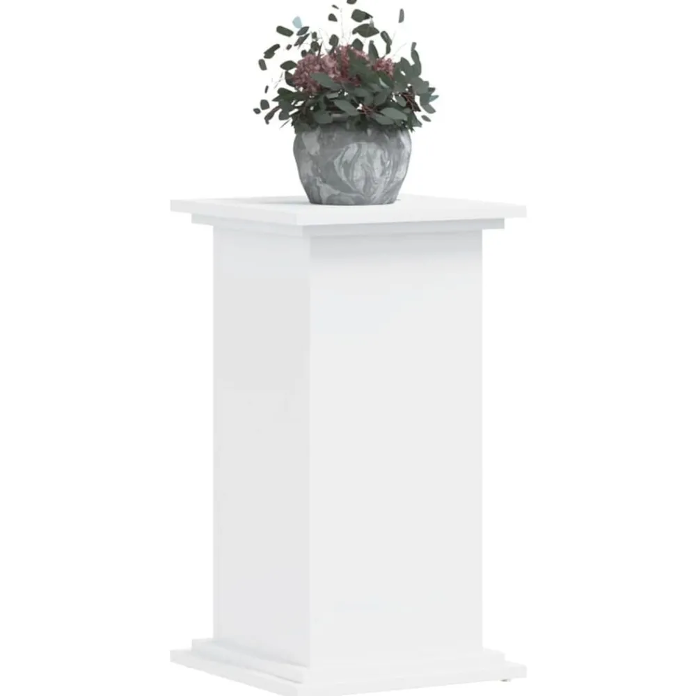 vidaXL Soportes para plantas madera de ingeniería 33x33x60 cm Blanco