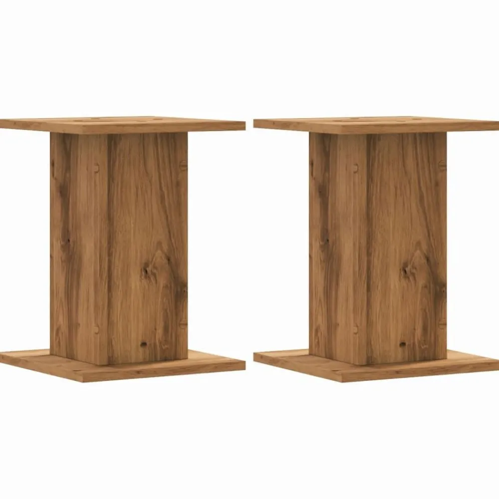 vidaXL Jardín-Soportes para plantas 2 uds madera artisian 30x30x40 cm