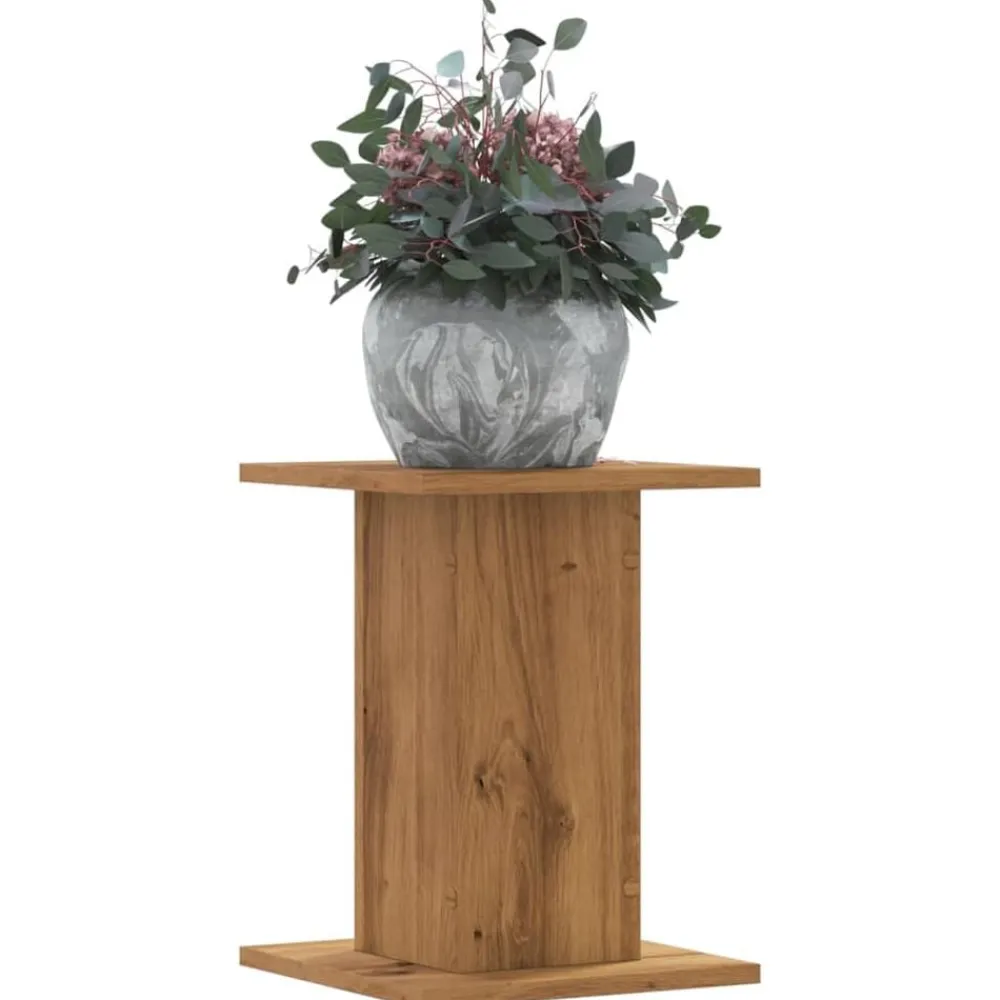 vidaXL Jardín-Soportes para plantas 2 uds madera artisian 30x30x40 cm