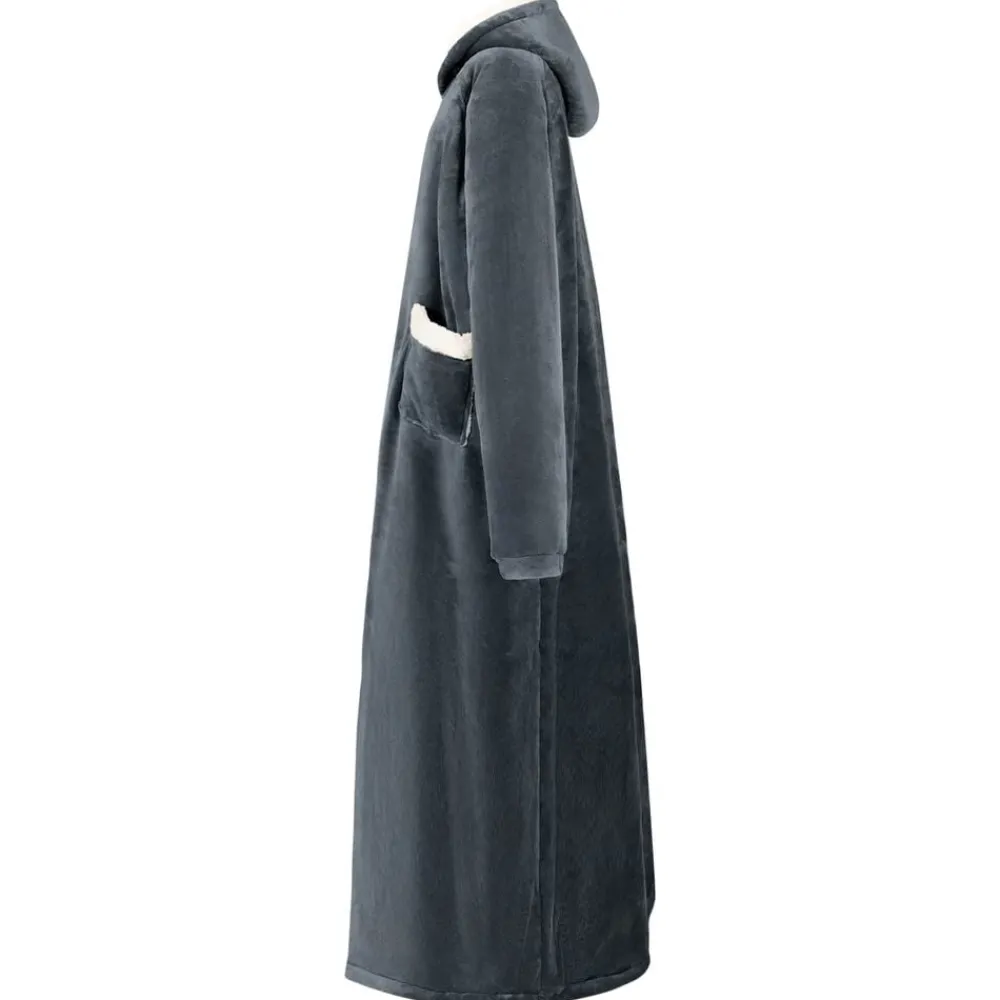 vidaXL Sudadera manta M Forro Polar y Franela Azul marino