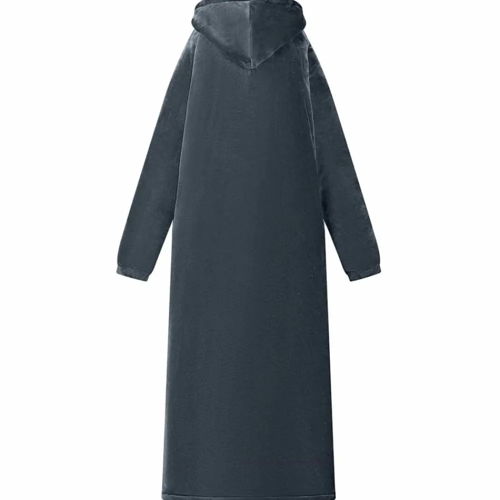 vidaXL Sudadera manta M Forro Polar y Franela Azul marino