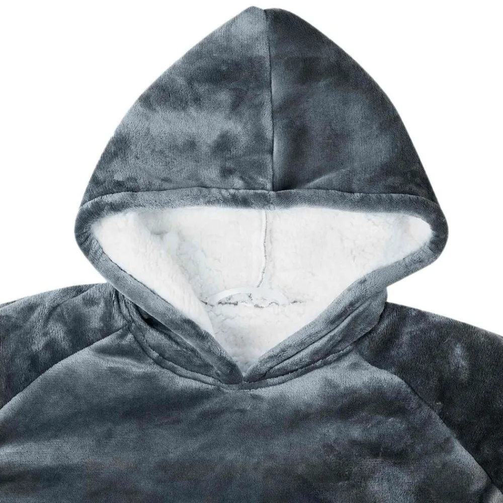 vidaXL Sudadera manta M Forro Polar y Franela Azul marino