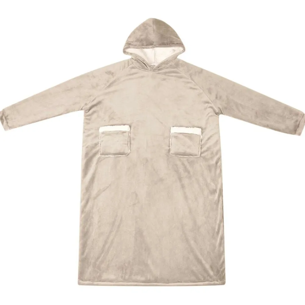 vidaXL Sudadera manta M Forro Polar y Franela Beige Sale