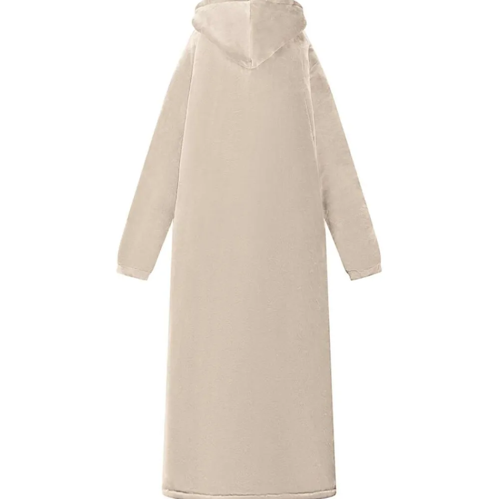 vidaXL Sudadera manta M Forro Polar y Franela Beige Sale