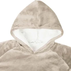 vidaXL Sudadera manta M Forro Polar y Franela Beige Sale