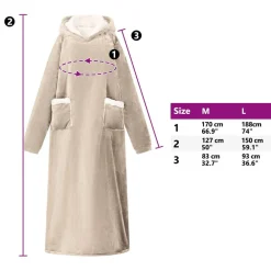 vidaXL Sudadera manta M Forro Polar y Franela Beige Sale