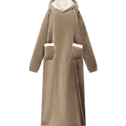 vidaXL Sudadera manta M Forro Polar y Franela Camel Discount