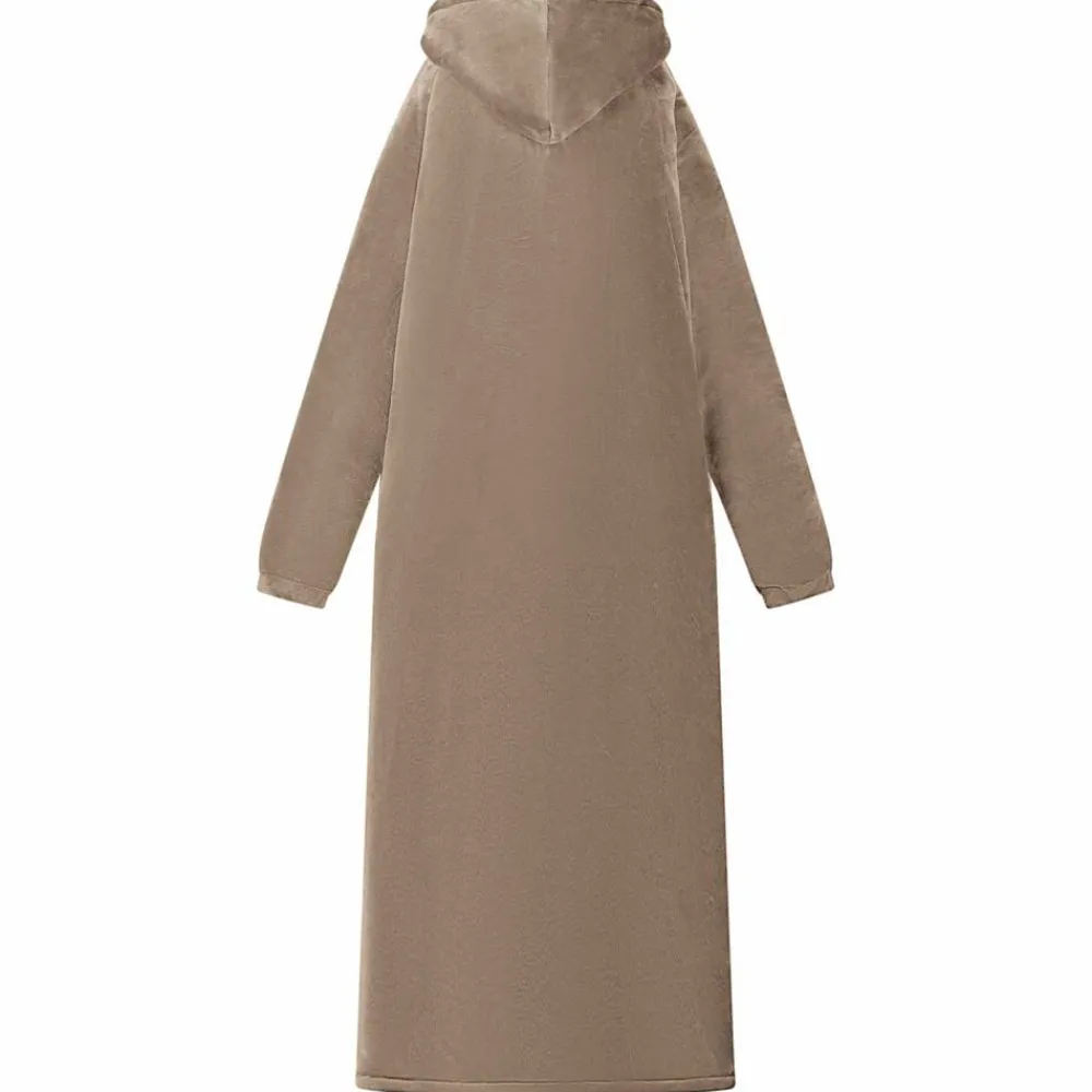 vidaXL Sudadera manta M Forro Polar y Franela Camel Discount