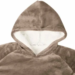 vidaXL Sudadera manta M Forro Polar y Franela Camel Discount