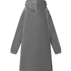 vidaXL Sudadera manta M Forro Polar y Franela Gris oscuro New