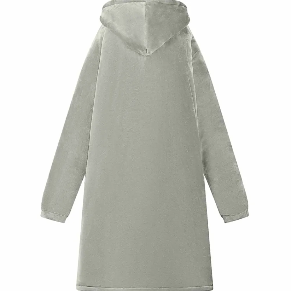 vidaXL Sudadera manta M Forro Polar y Franela Gris New