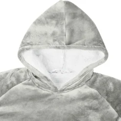 vidaXL Sudadera manta M Forro Polar y Franela Gris New