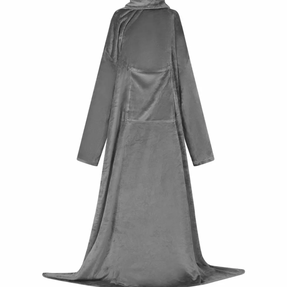 vidaXL Sudadera manta Tamaño F Franela Gris oscuro New