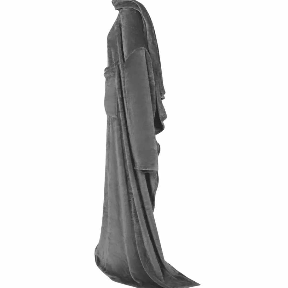 vidaXL Sudadera manta Tamaño F Franela Gris oscuro New