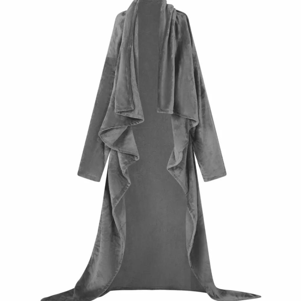vidaXL Sudadera manta Tamaño F Franela Gris oscuro New