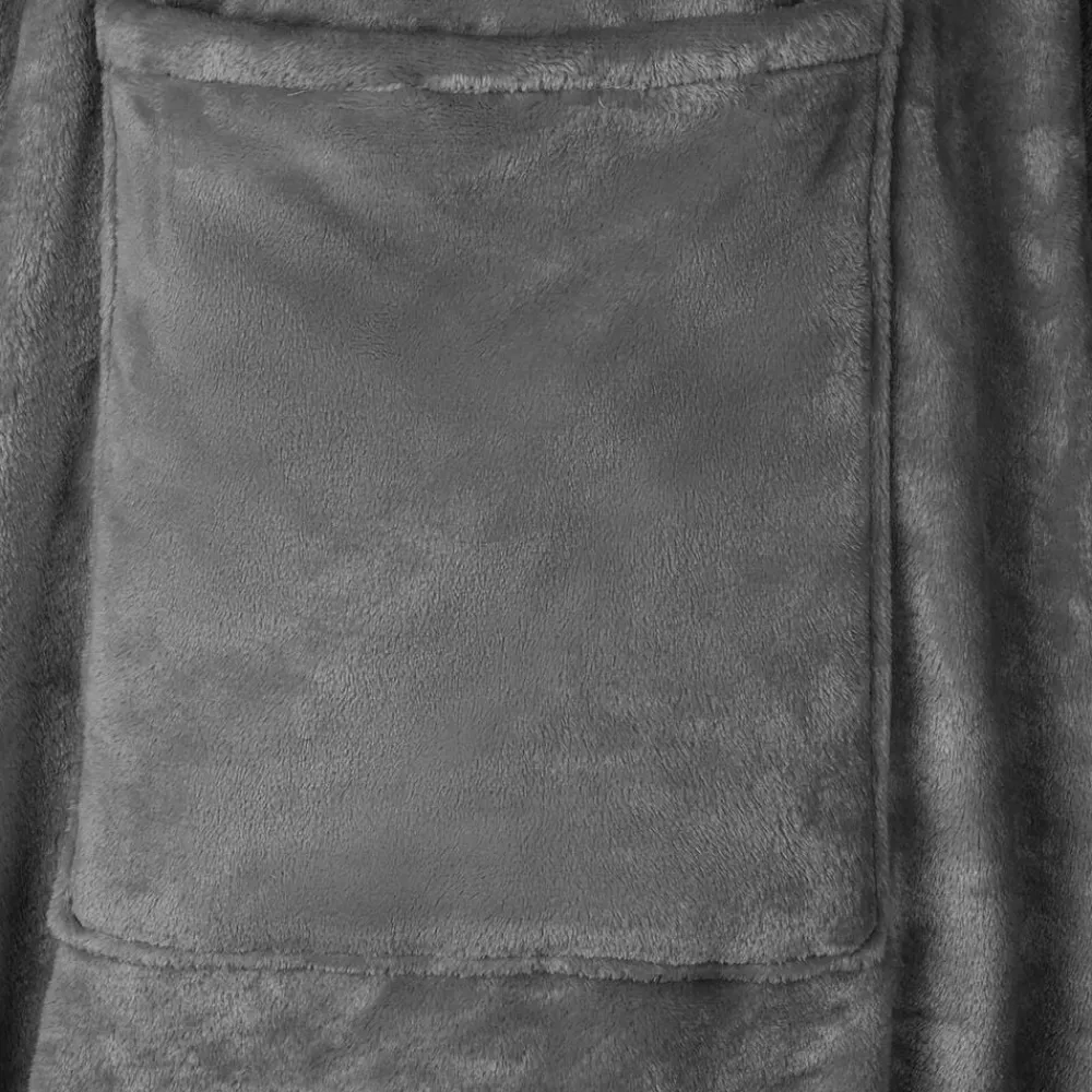 vidaXL Sudadera manta Tamaño F Franela Gris oscuro New