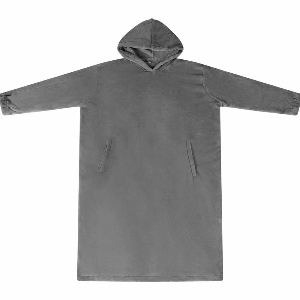vidaXL Sudadera manta s Franela Gris oscuro