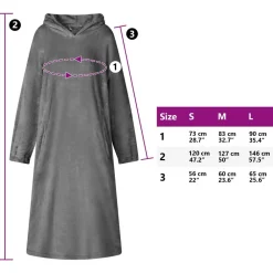 vidaXL Sudadera manta s Franela Gris oscuro