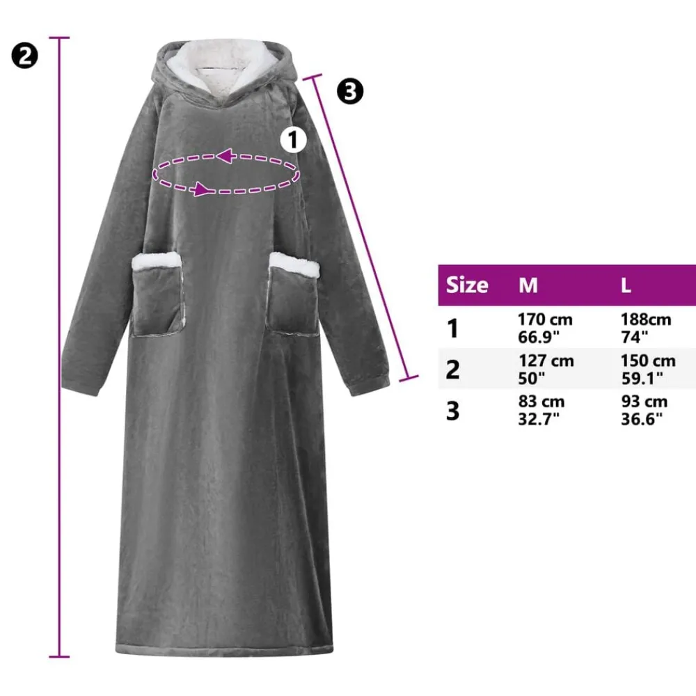 vidaXL Ropa Y Accesorios-Sudadera manta M Forro Polar y Franela