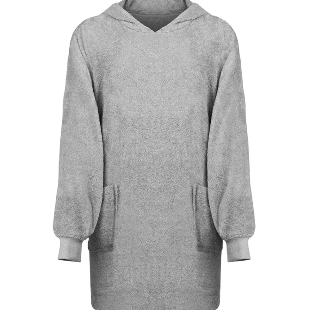 vidaXL Sudadera manta KINN L Algodón Gris Clearance