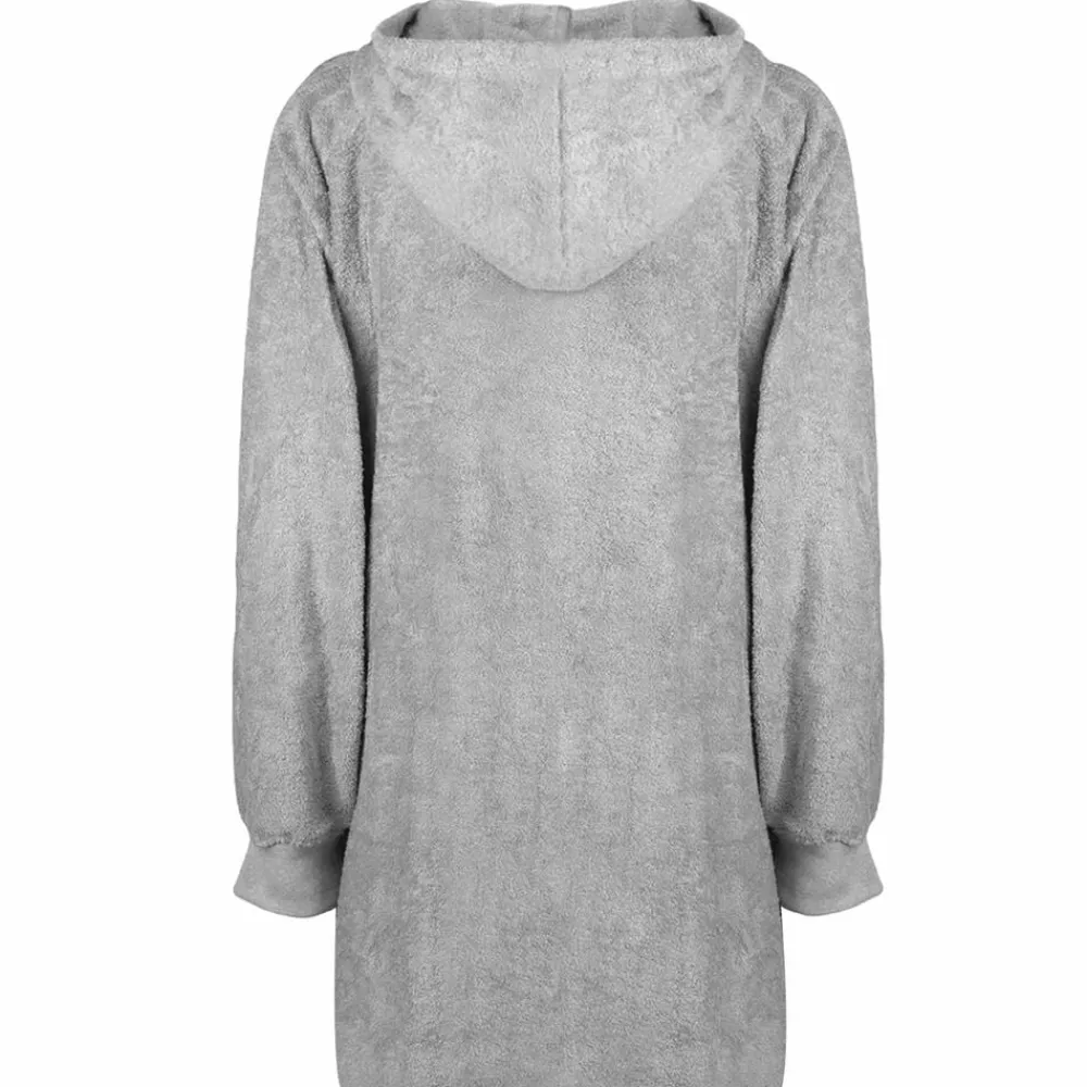 vidaXL Sudadera manta KINN L Algodón Gris Clearance