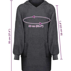 vidaXL Ropa Y Accesorios-Sudadera manta KINN L Algodón