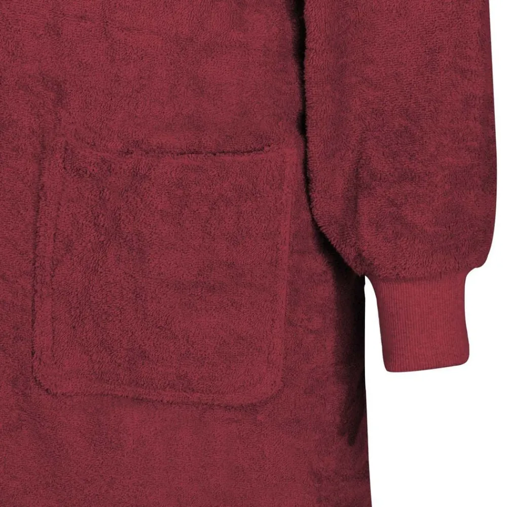 vidaXL Sudadera manta KINN Rojo L Algodón Burdeos Discount
