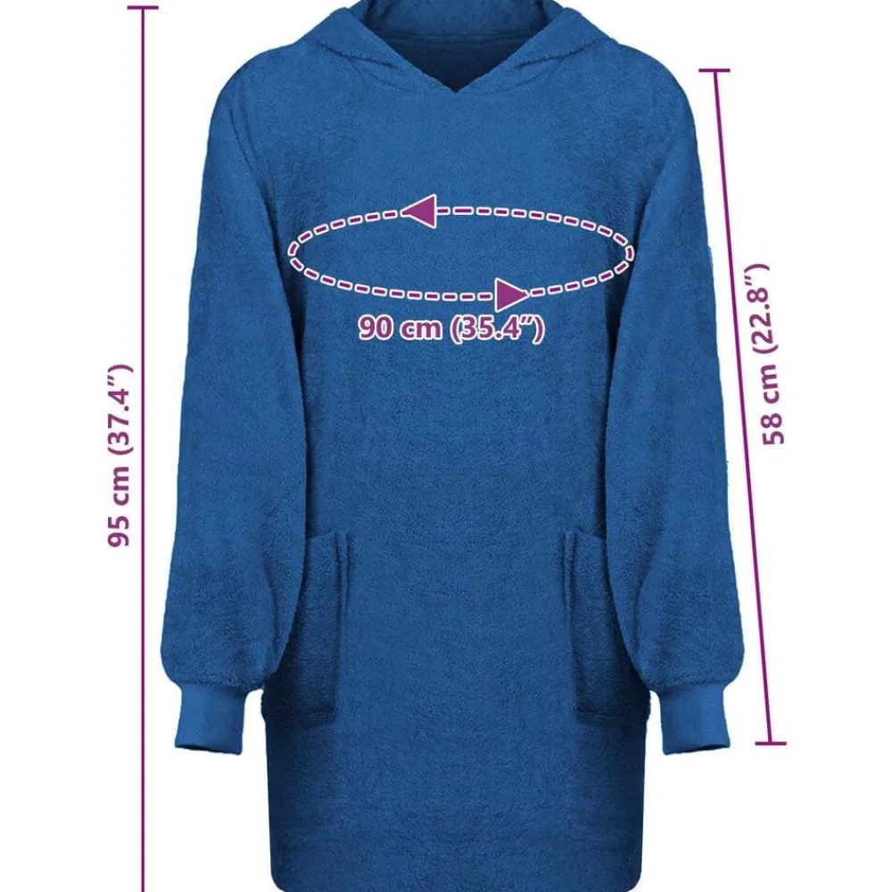 vidaXL Sudadera manta KINN L Algodón Azul marino New