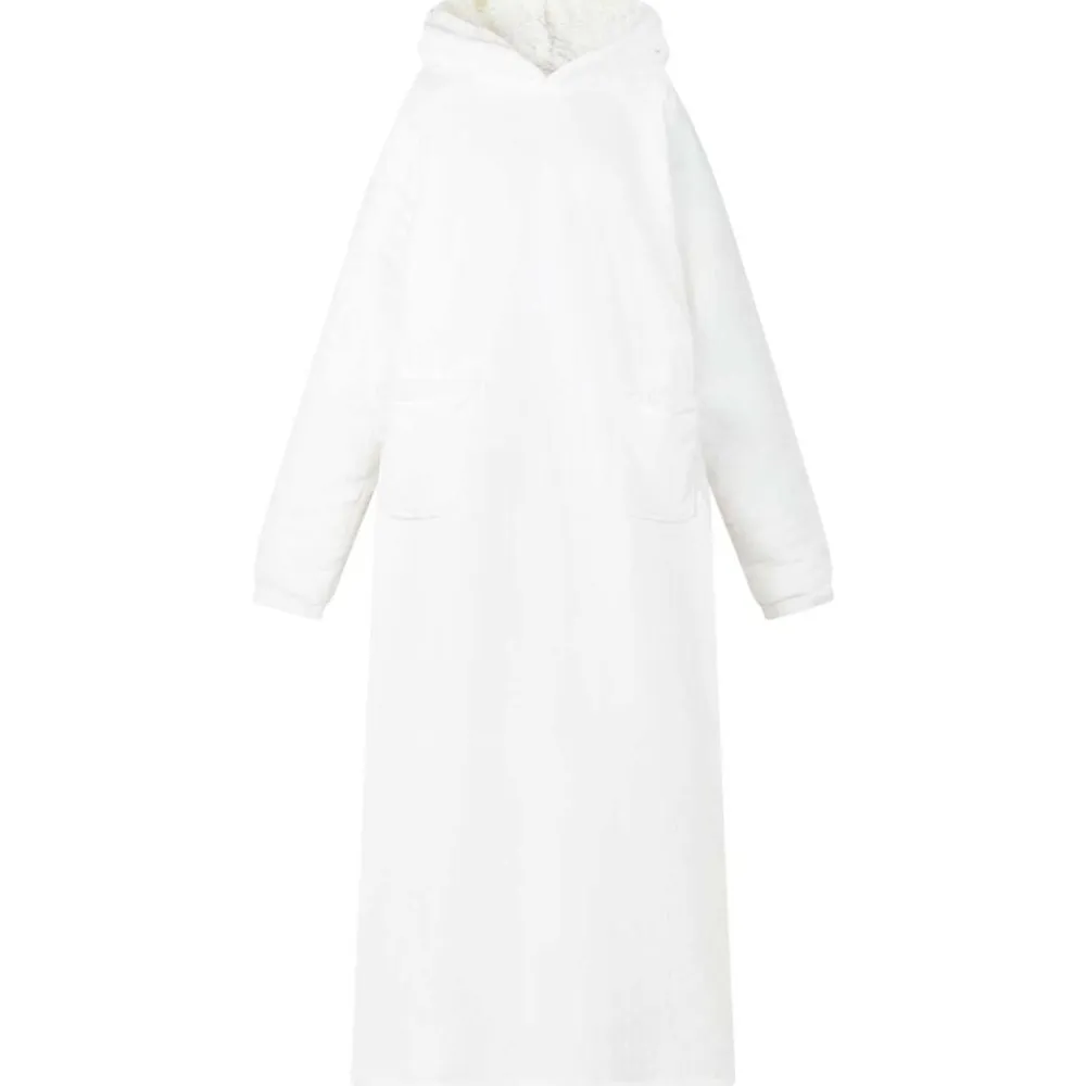 vidaXL Sudadera manta M Forro Polar y Franela White Discount