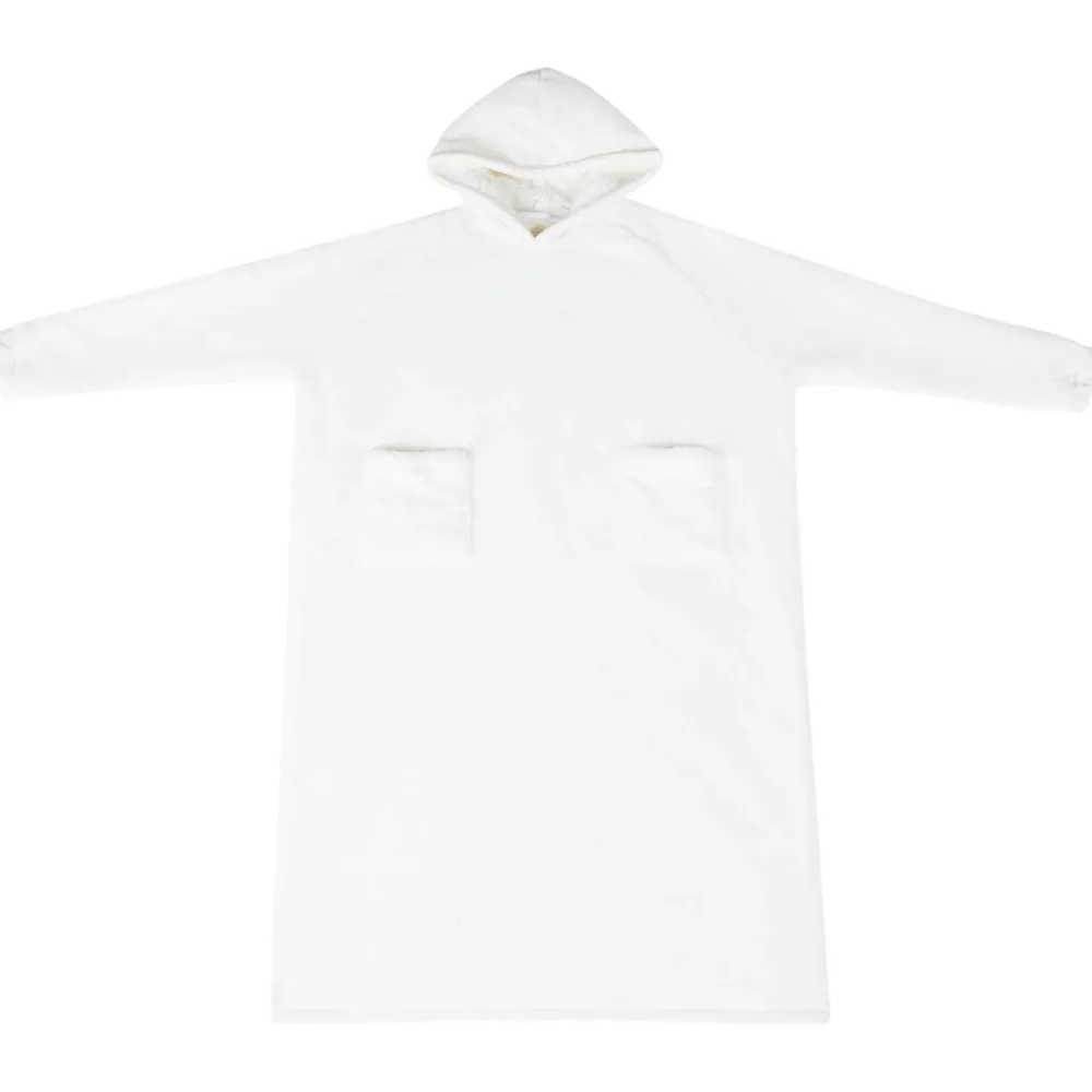 vidaXL Sudadera manta M Forro Polar y Franela White Discount