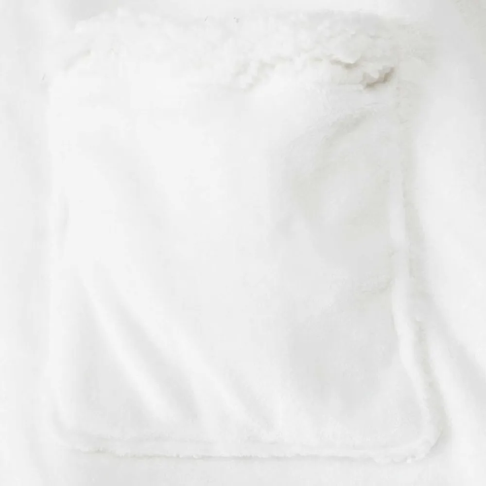 vidaXL Sudadera manta M Forro Polar y Franela White Discount