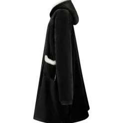 vidaXL Sudadera manta M Forro Polar y Franela Negro Best