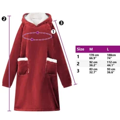 vidaXL Ropa Y Accesorios-Sudadera manta M Forro Polar y Franela